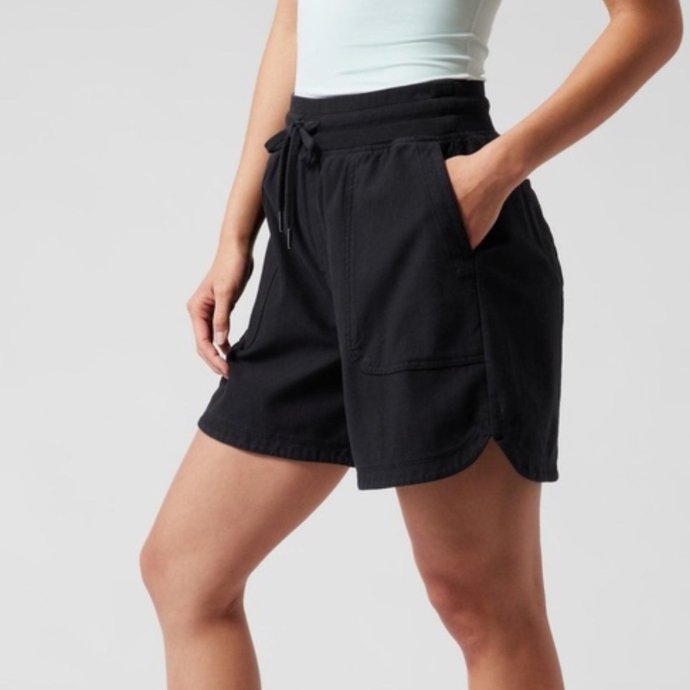 Athleta black high waisted sweat shorts